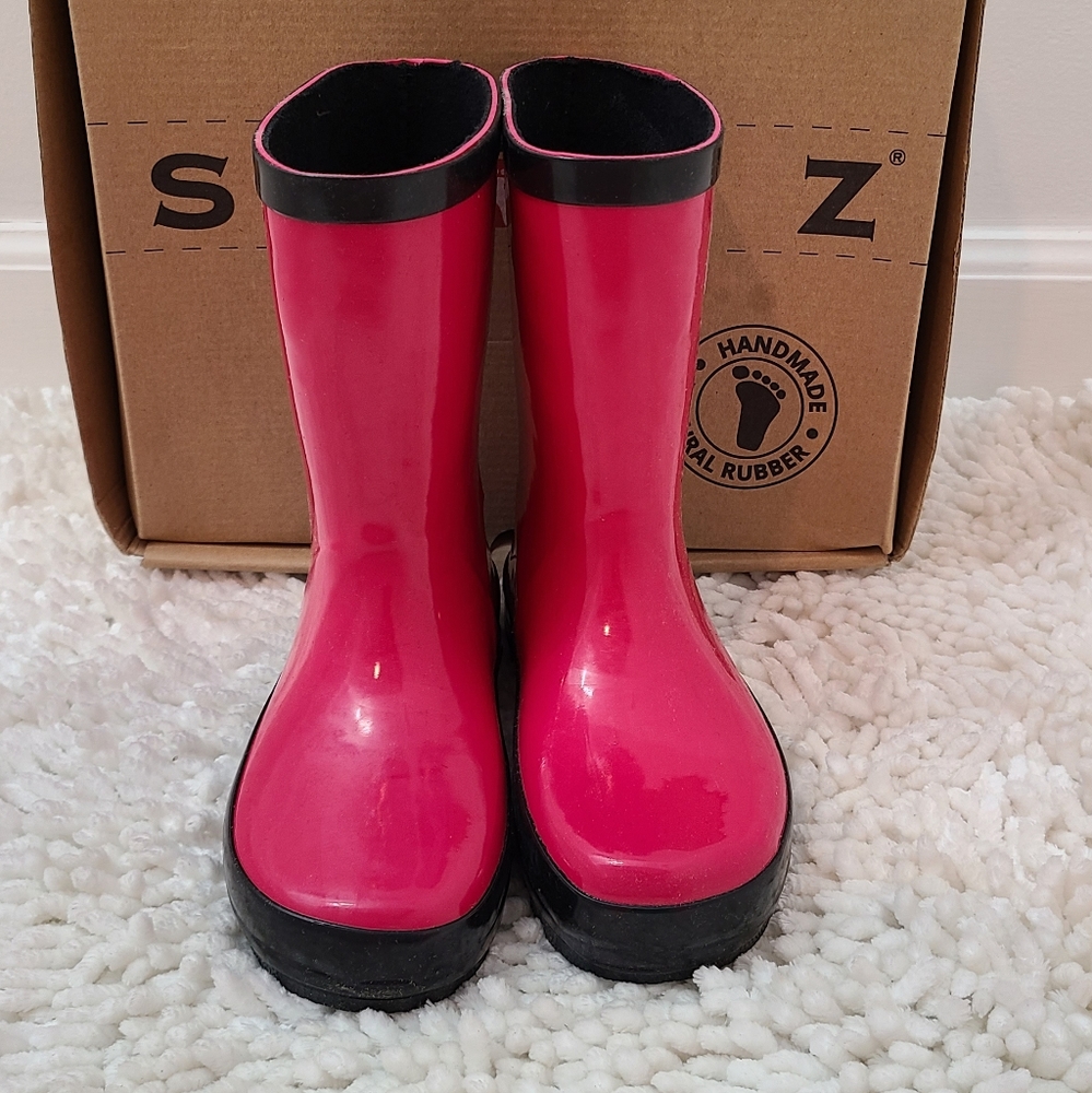 NIB Stonz Snow and Rain Boots Pink & Black - Picture 2 of 7